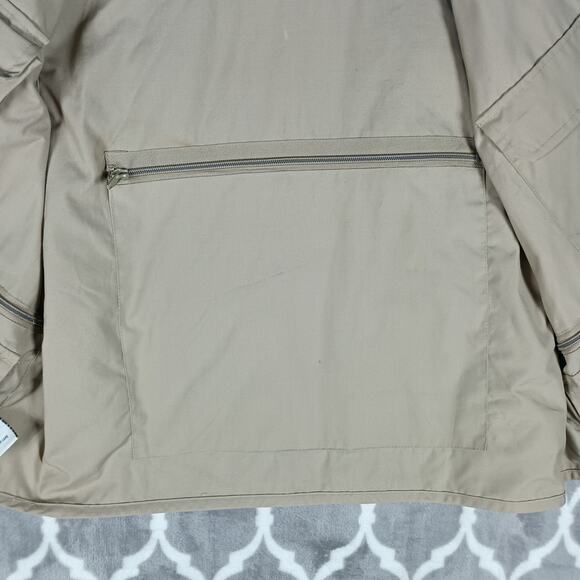 Woodfield Fishing Utility Vest Men Size Large Tan Multi Pocket Outdoor Travel - Picture 10 of 11